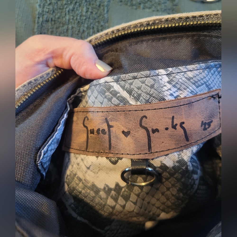 Leather Taupe/Gray Handmade Bag - Picture 8 of 9
